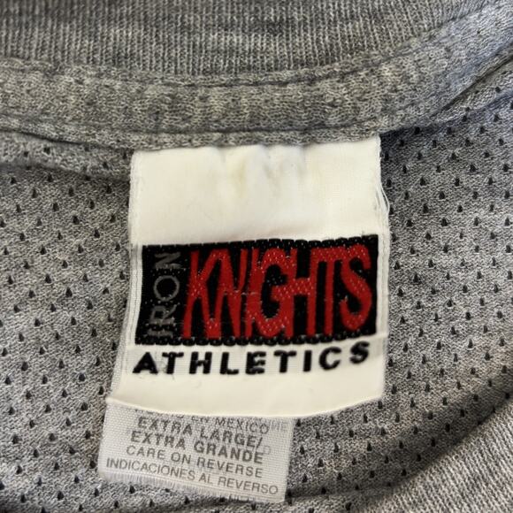 Vtg Cleveland Indians Chief Wahoo Shirt Mens XL Embroidered Logo Gray Mesh Logo - Picture 4 of 9